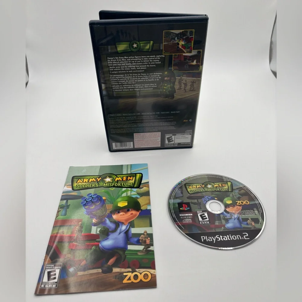Sony PlayStation 2 Army Men: Soldiers of Misfortune - Green and Blue